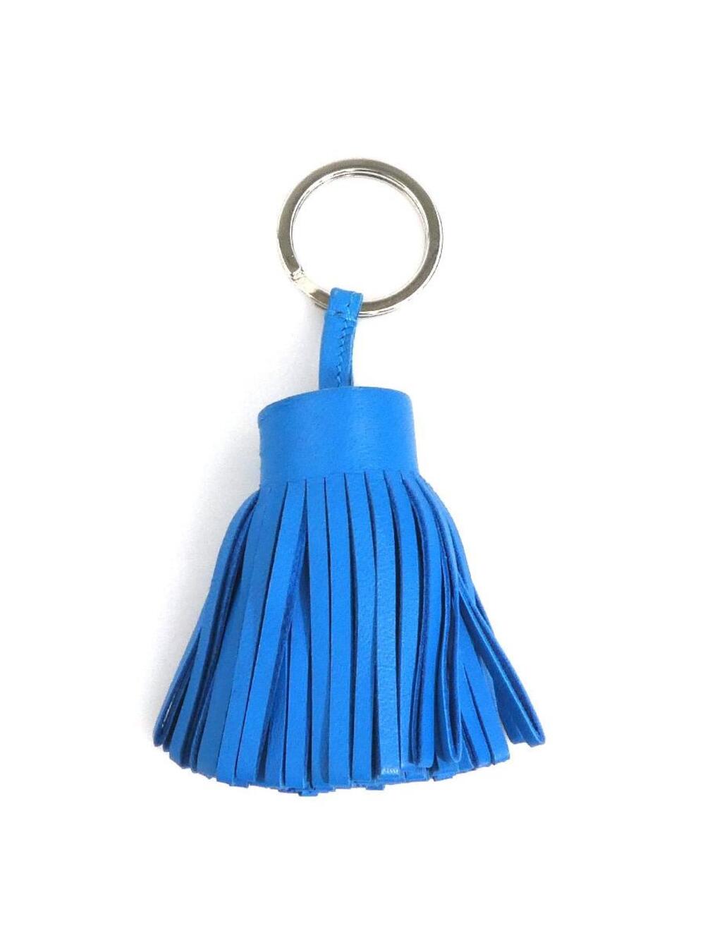Auth Hermes Carmen Key Ring Holder Blue #302671H29B